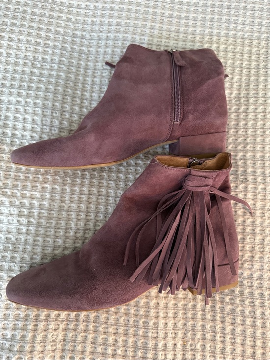 Free People Shoes - Women’s Suede Fringe Ankle Boots - Dusty Mauve by Free People in size 37